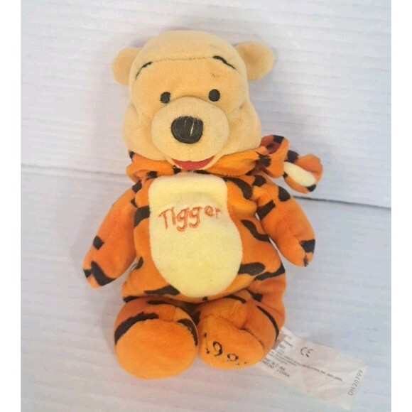 Disney Winnie the Pooh Plush Lot 8" Piglet Dragon, Tigger Pirate, Pooh as Tigger - Picture 11 of 15